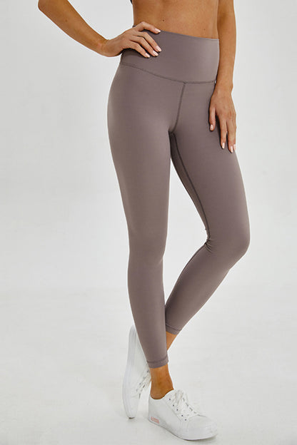 Millennia Wide Seamless Band Waist Sports Leggings Mocha Fitggins