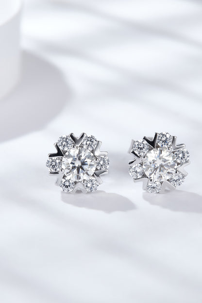 925 Sterling Silver Moissanite Stud Earrings - Earrings - FITGGINS