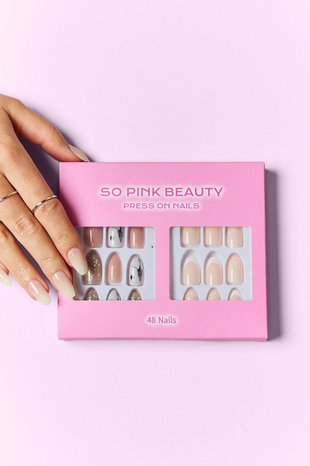 SO PINK BEAUTY Press On Nails 2 Packs - - FITGGINS