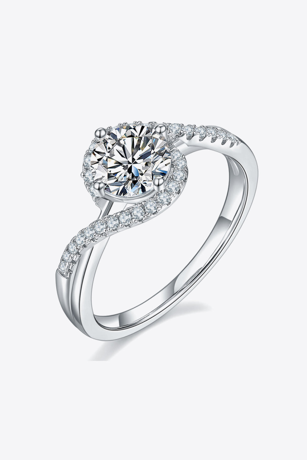 1 Carat Moissanite Crisscross Ring - Rings - FITGGINS