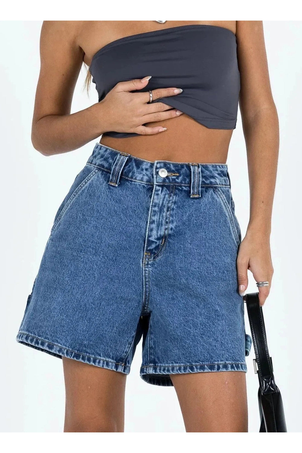 Trendy High Waist Denim Shorts for Women Fitggins