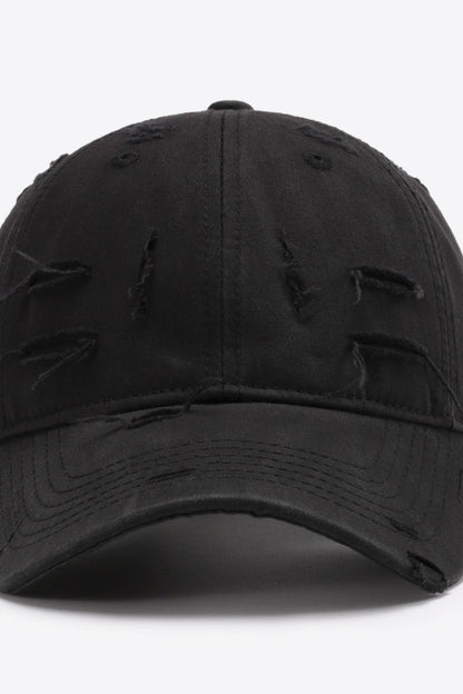 Distressed Adjustable Baseball Cap - Hats - FITGGINS