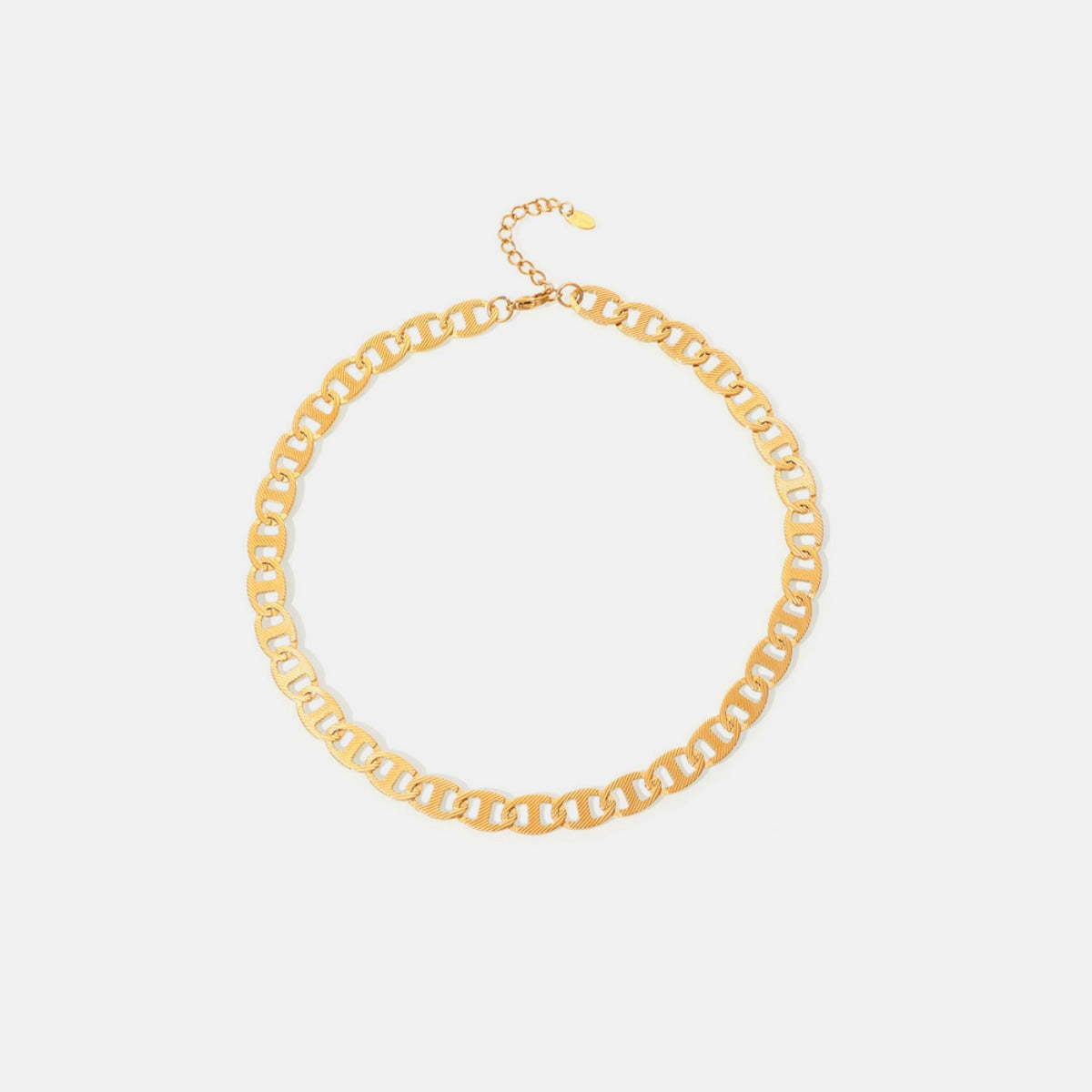 18K Gold-Plated Stainless Steel Chain Necklace - Necklaces - FITGGINS