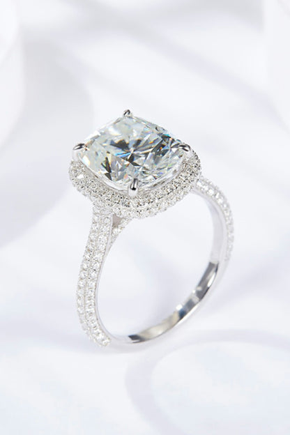 Adored 6 Carat Moissanite Halo Ring - Rings - FITGGINS