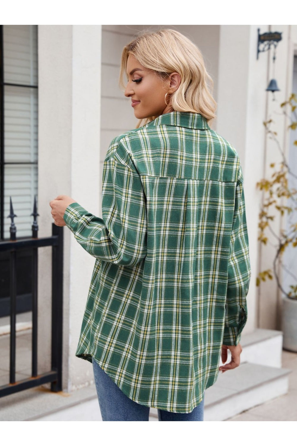Mandy Plaid Button Up Long Sleeve Shirt Fitggins