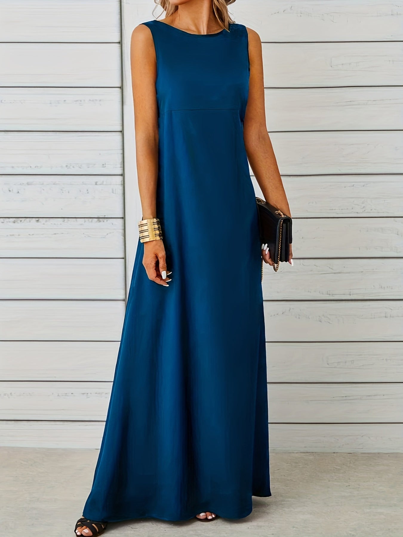 Sleeveless Flowy Maxi Dress Fitggins