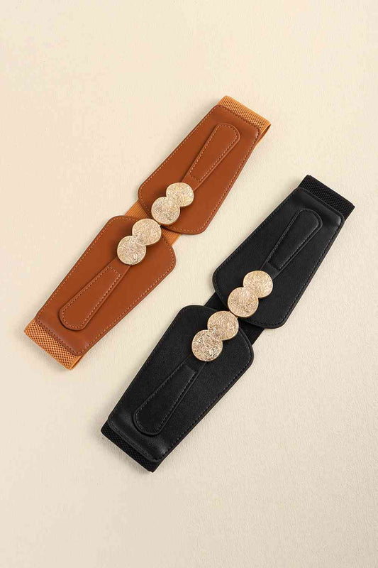 Alloy Buckle Elastic Belt - Belt - FITGGINS