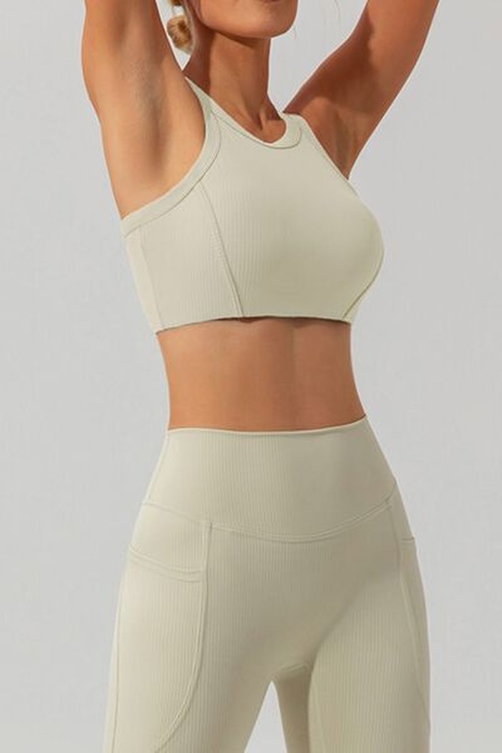 Round Neck Racerback Active Tank - Crop Tops & Tank Tops - FITGGINS