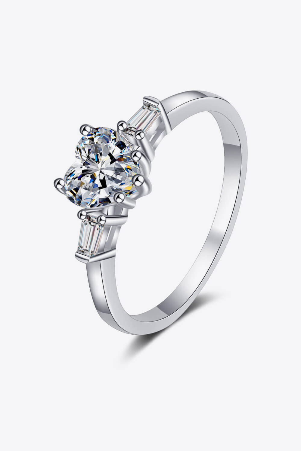 1.2 Carat Moissanite Heart Ring - Rings - FITGGINS