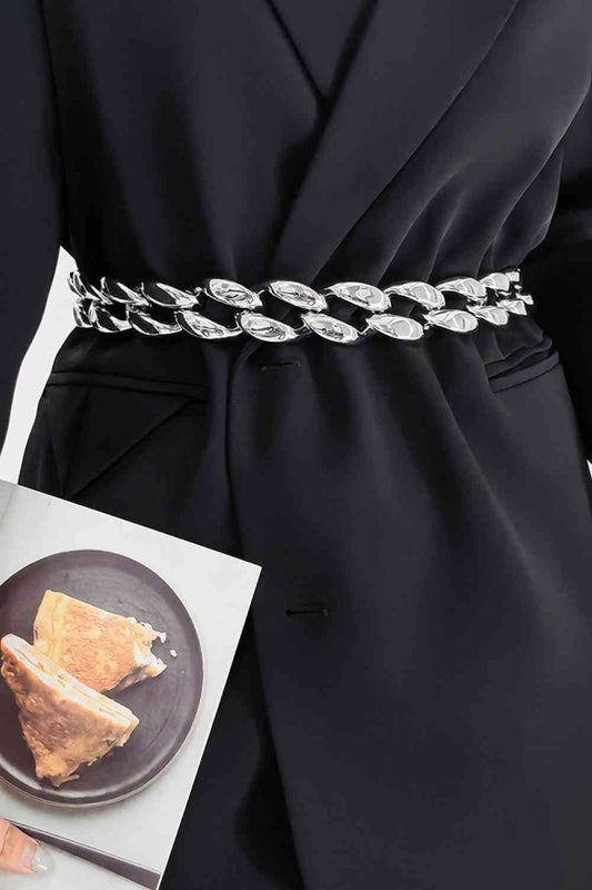 1.2" Width Acrylic Curb Chain Belt - Belt - FITGGINS