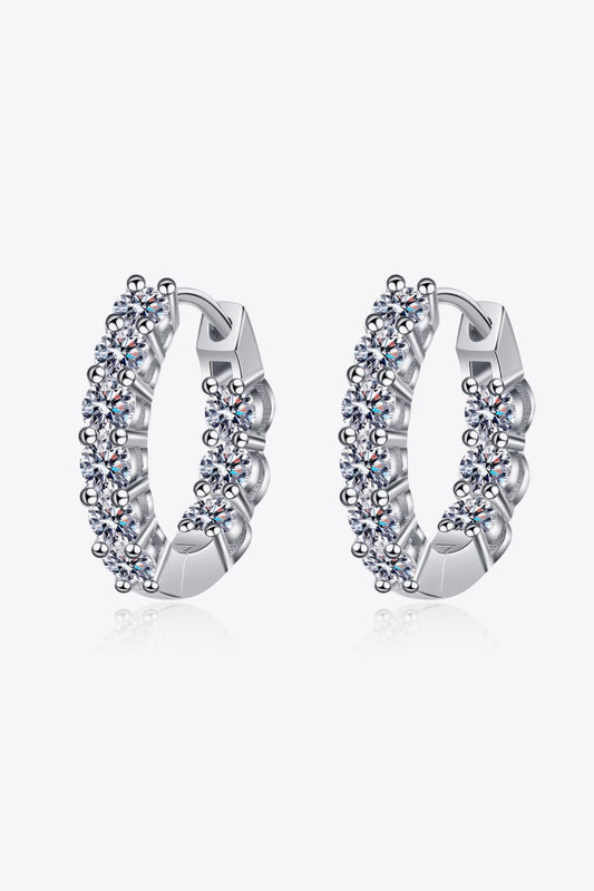 1.8 Carat Moissanite Hoop Earrings - Earrings - FITGGINS