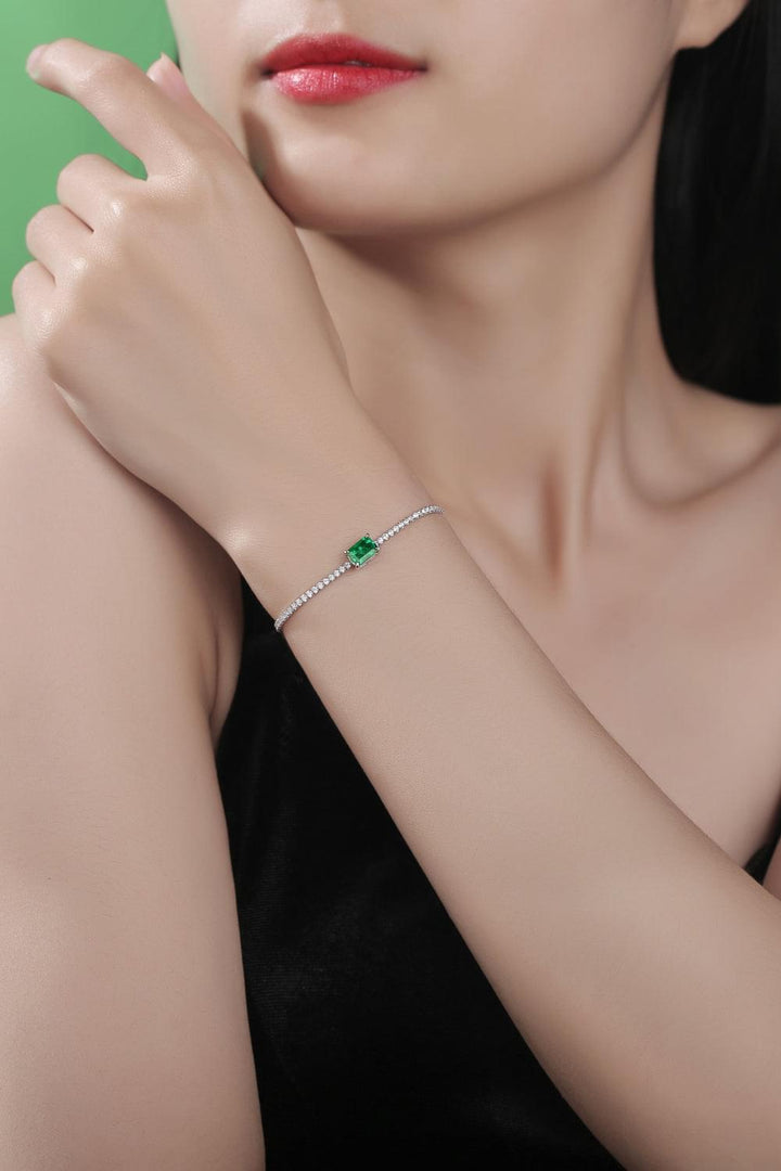 1 Carat Lab-Grown Emerald Bracelet - Bracelets - FITGGINS