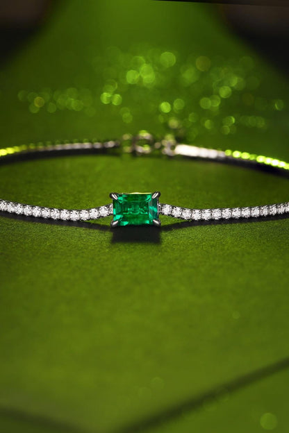 1 Carat Lab-Grown Emerald Bracelet - Bracelets - FITGGINS