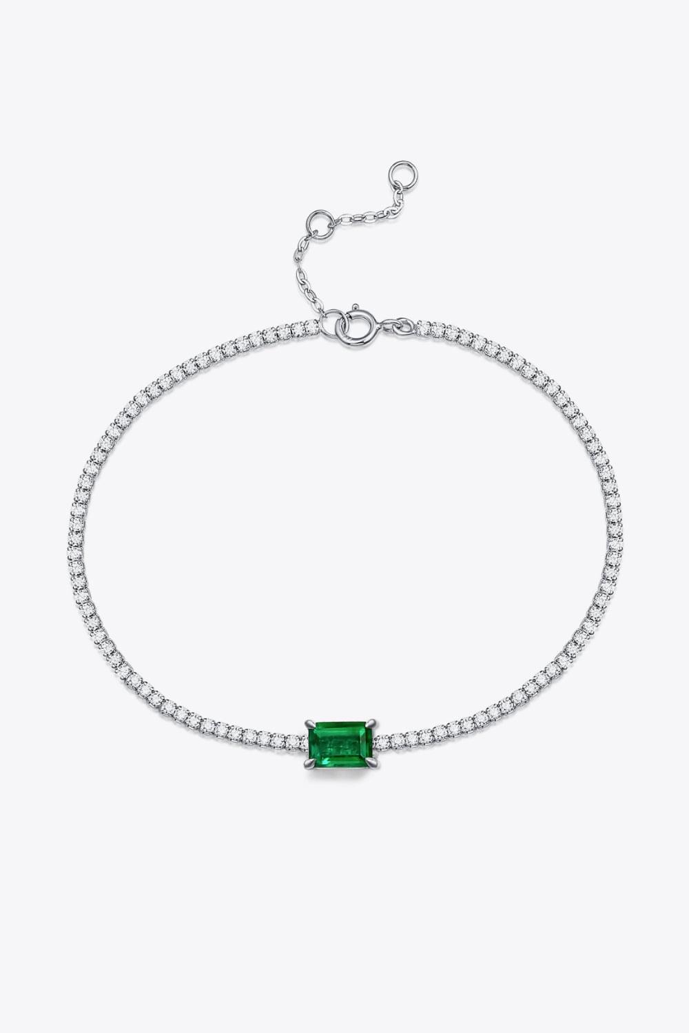 1 Carat Lab-Grown Emerald Bracelet - Bracelets - FITGGINS