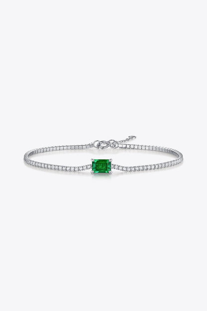 1 Carat Lab-Grown Emerald Bracelet - Bracelets - FITGGINS