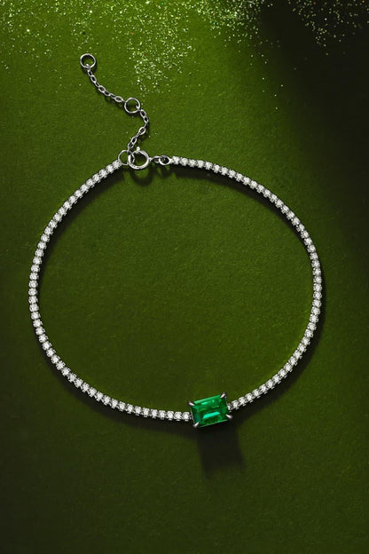 1 Carat Lab-Grown Emerald Bracelet - Bracelets - FITGGINS