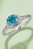 1 Carat Moissanite 4-Prong 925 Sterling Silver Ring