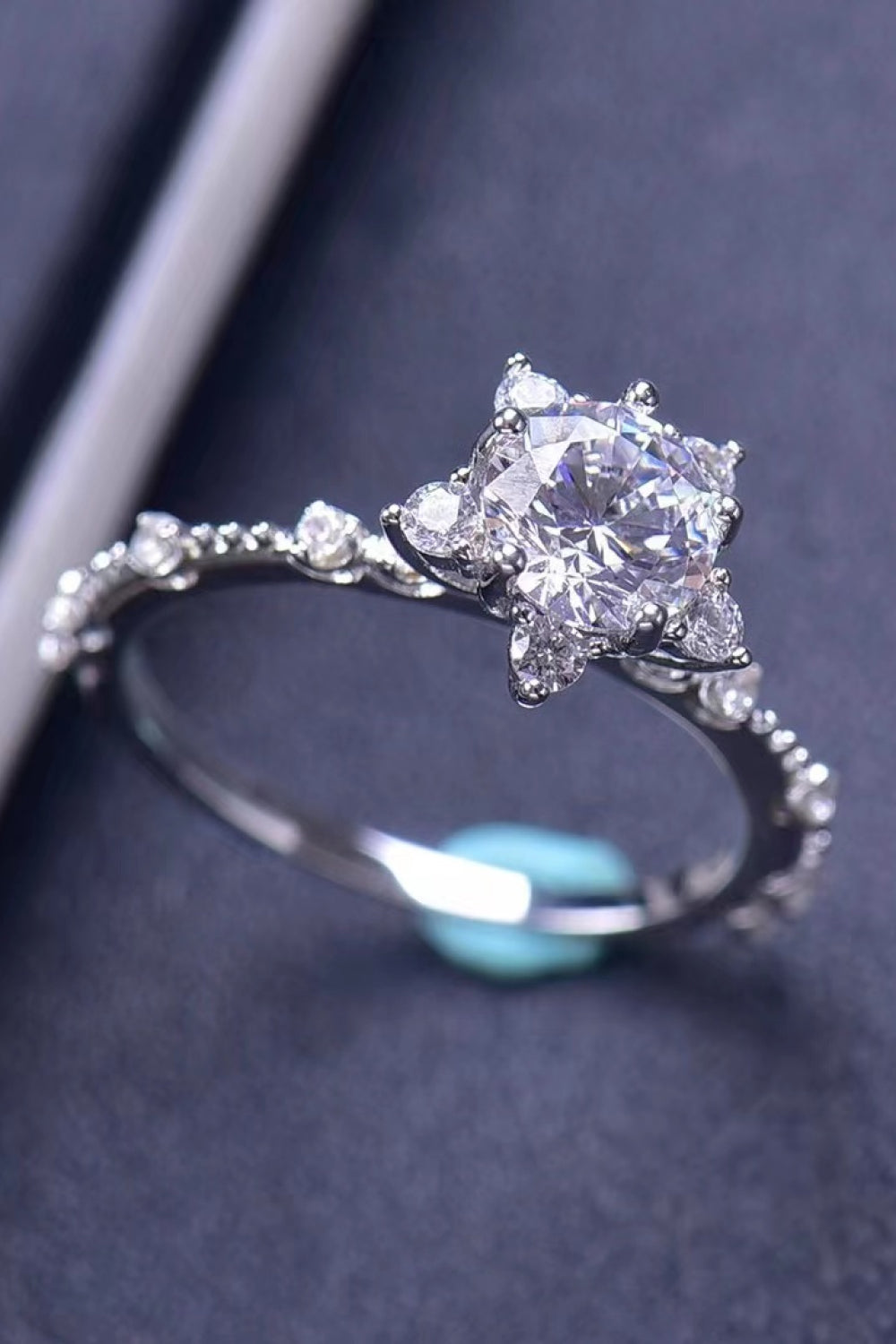 1 Carat Moissanite 6-Prong Ring - Rings - FITGGINS