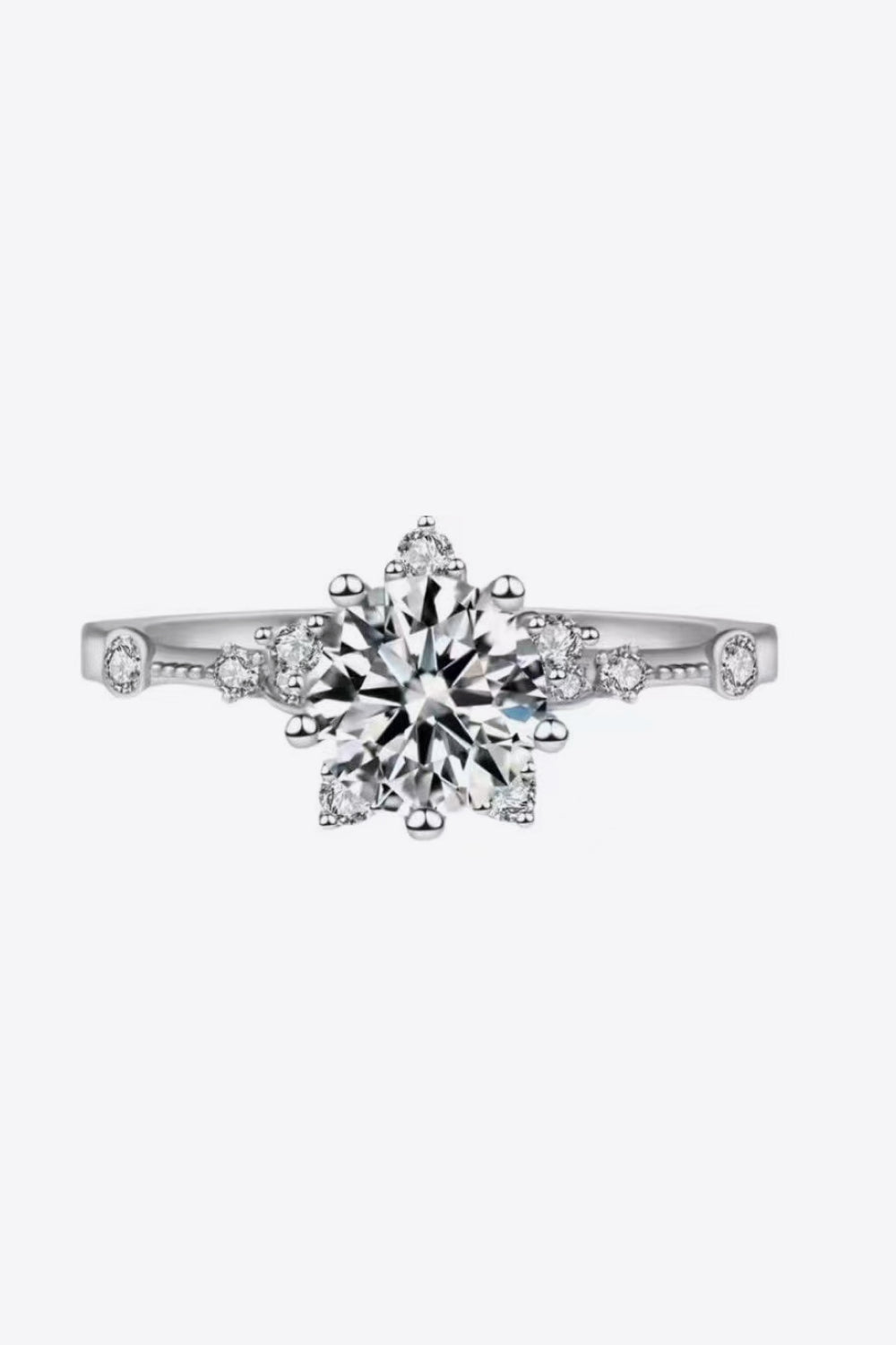 1 Carat Moissanite 6-Prong Ring - Rings - FITGGINS