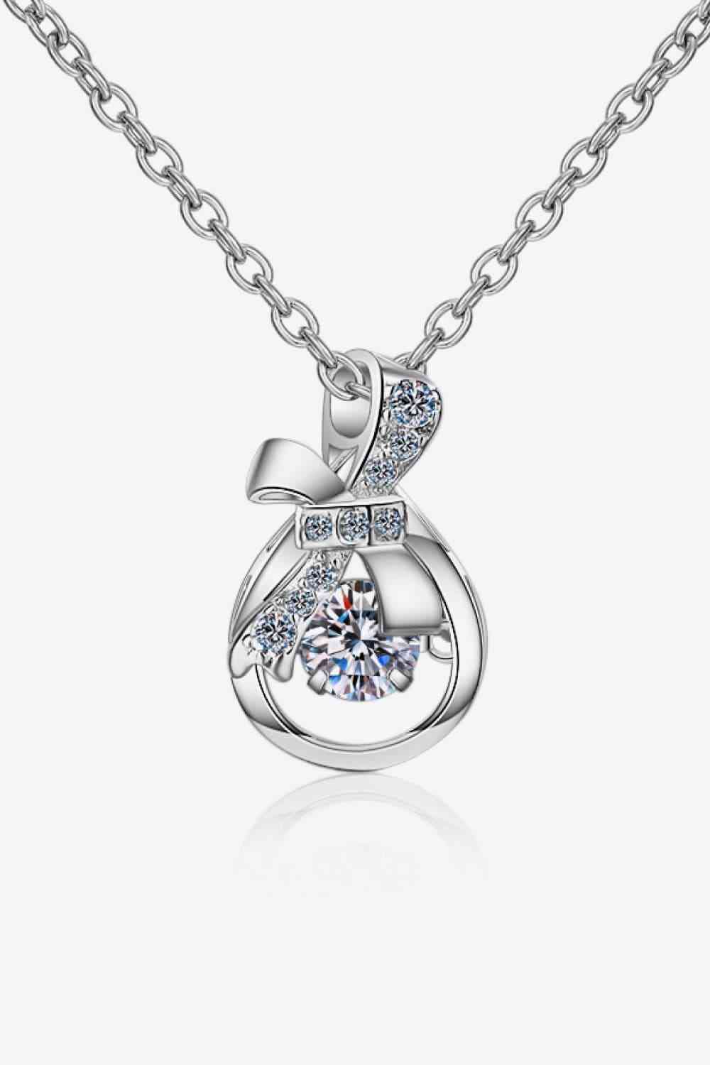 1 Carat Moissanite 925 Sterling Silver Necklace - Necklaces - FITGGINS