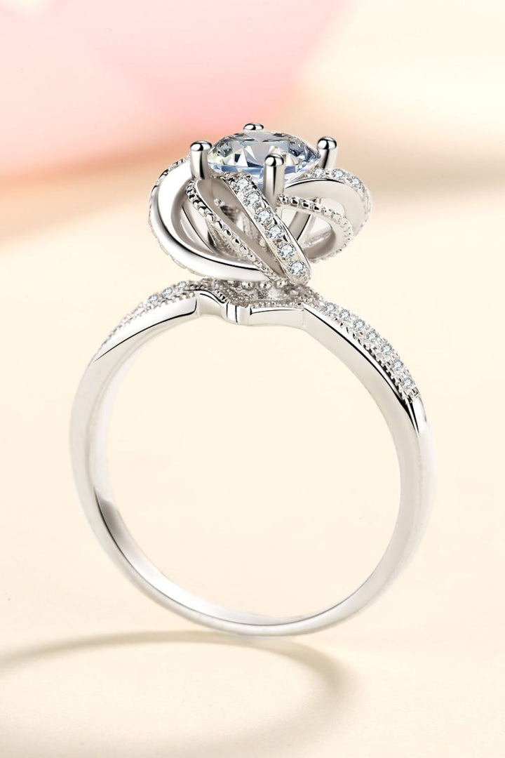 1 Carat Moissanite 925 Sterling Silver Ring - Rings - FITGGINS
