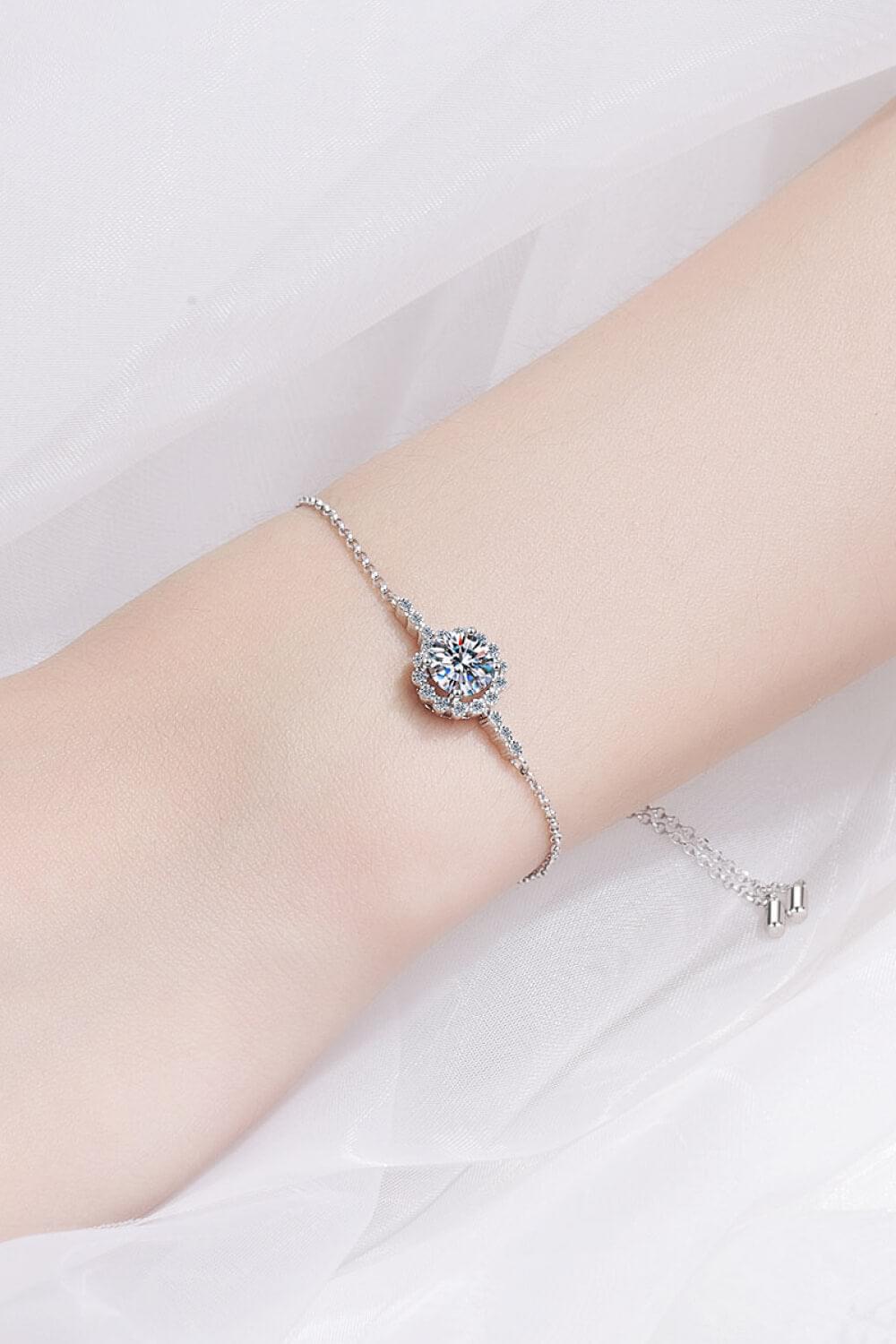 1 Carat Moissanite Chain Bracelet - Bracelets - FITGGINS