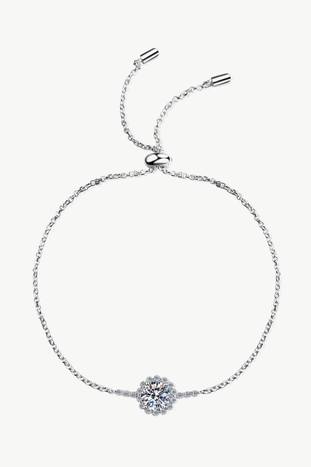 1 Carat Moissanite Chain Bracelet - Bracelets - FITGGINS