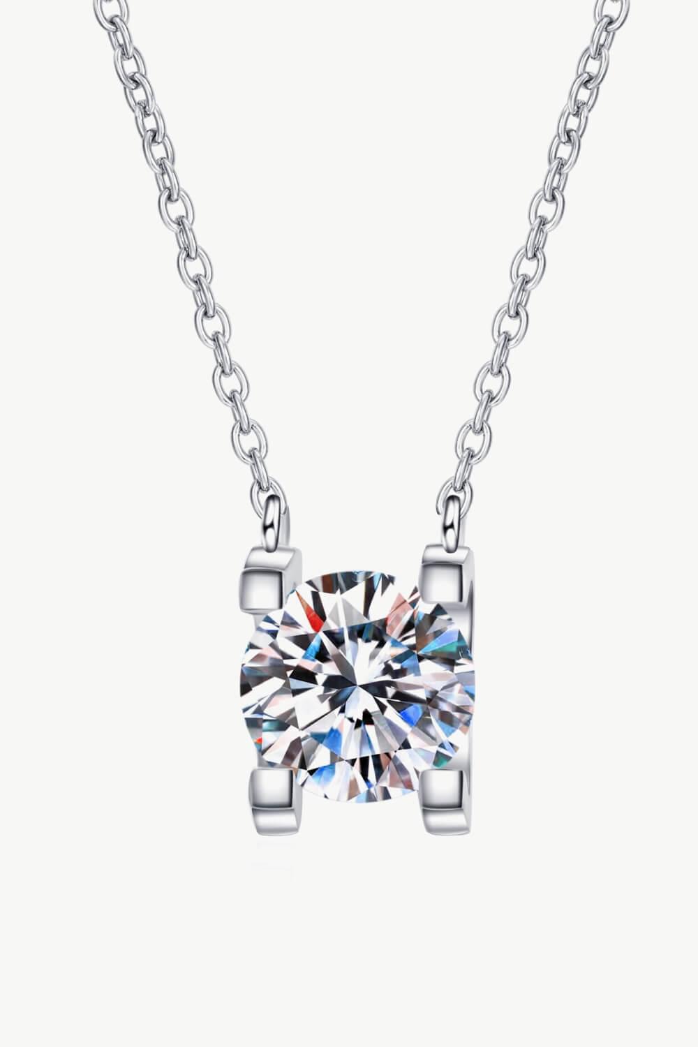 1 Carat Moissanite Chain Necklace - Necklaces - FITGGINS