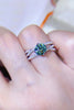 1 Carat Moissanite Contrast 925 Sterling Silver Ring