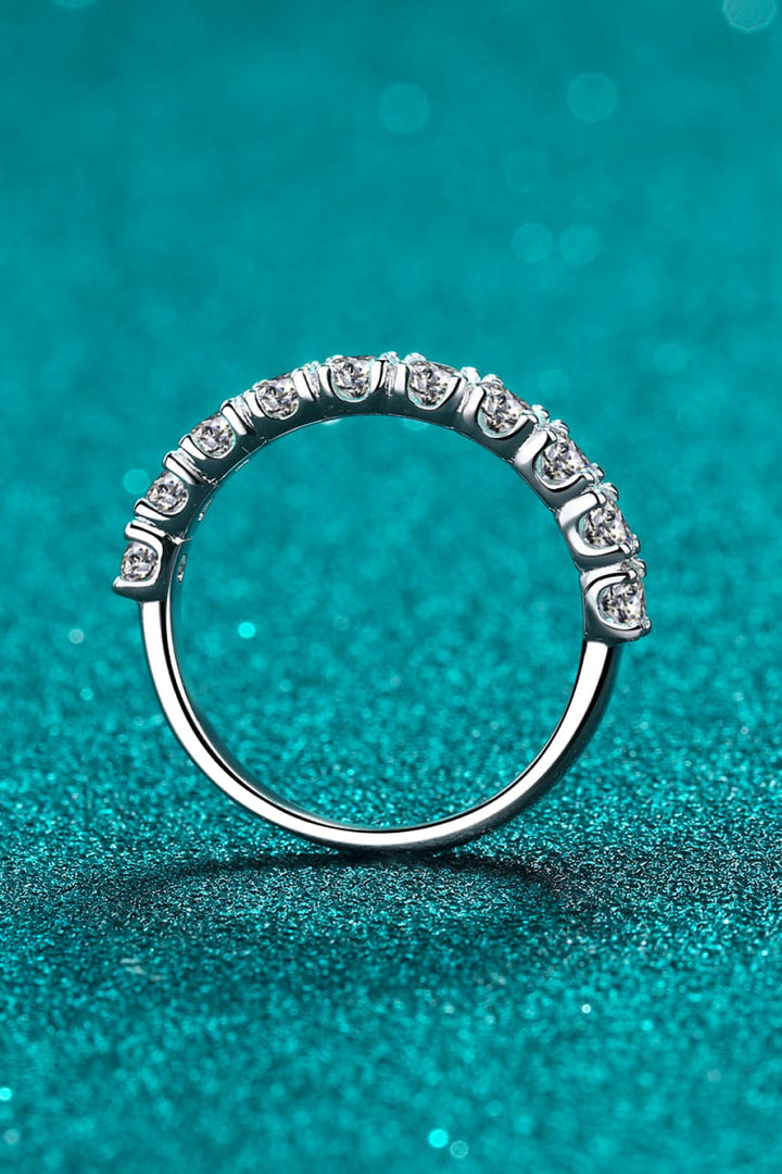 1 Carat Moissanite Half-Eternity Ring - Rings - FITGGINS