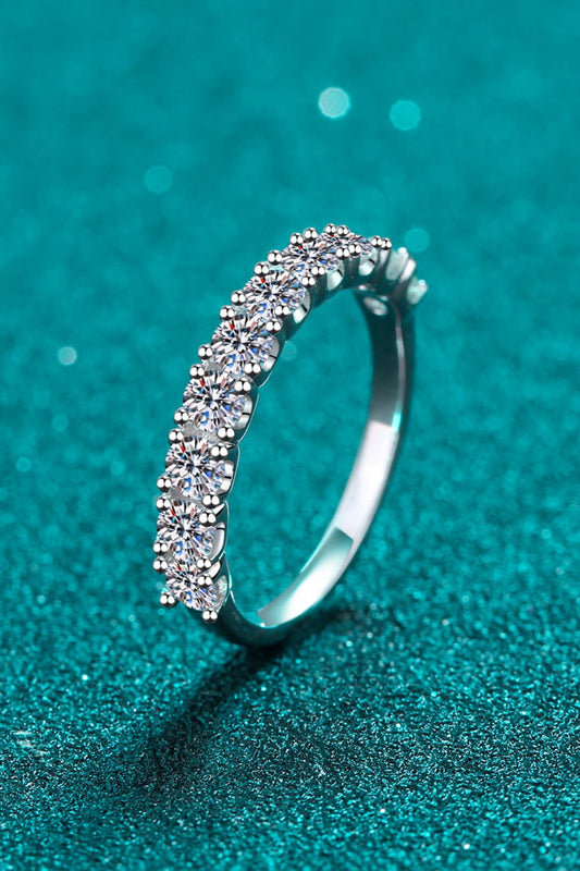 1 Carat Moissanite Half-Eternity Ring - Rings - FITGGINS