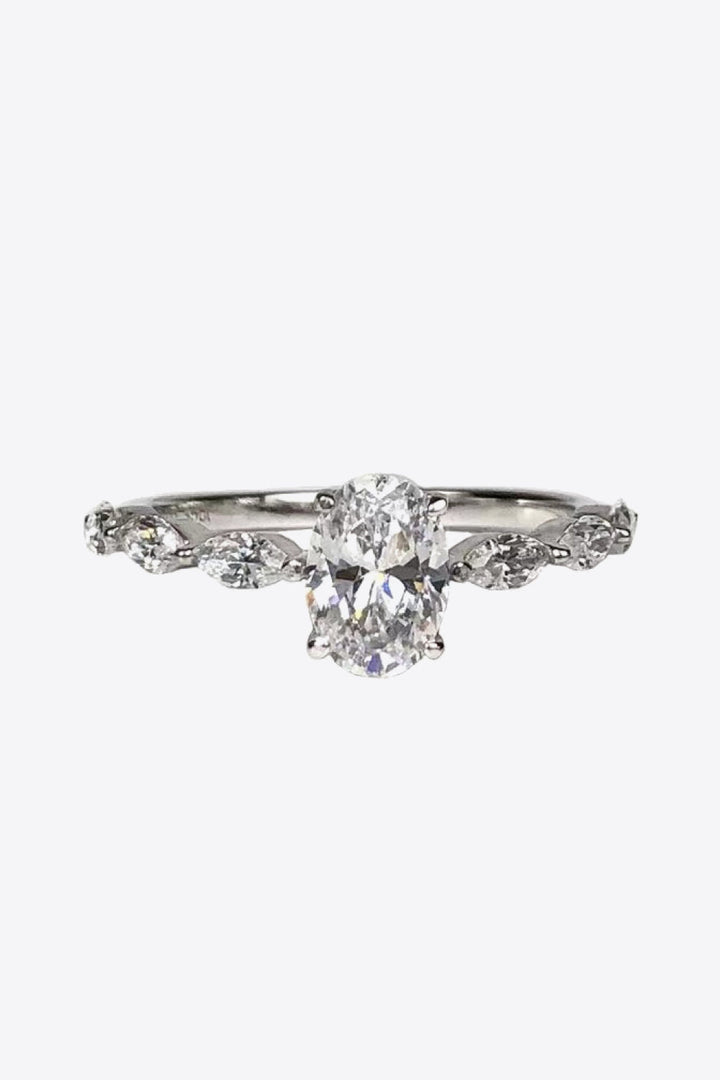 1 Carat Moissanite Oval Ring - Rings - FITGGINS