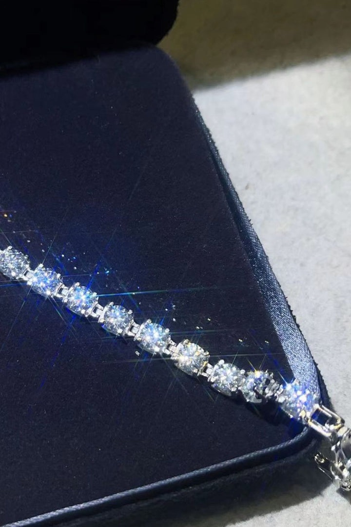 10 Carat Moissanite Platinum-Plated Bracelet - Bracelets - FITGGINS
