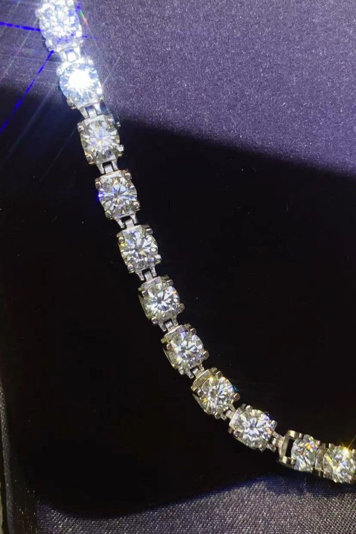 10 Carat Moissanite Platinum-Plated Bracelet - Bracelets - FITGGINS