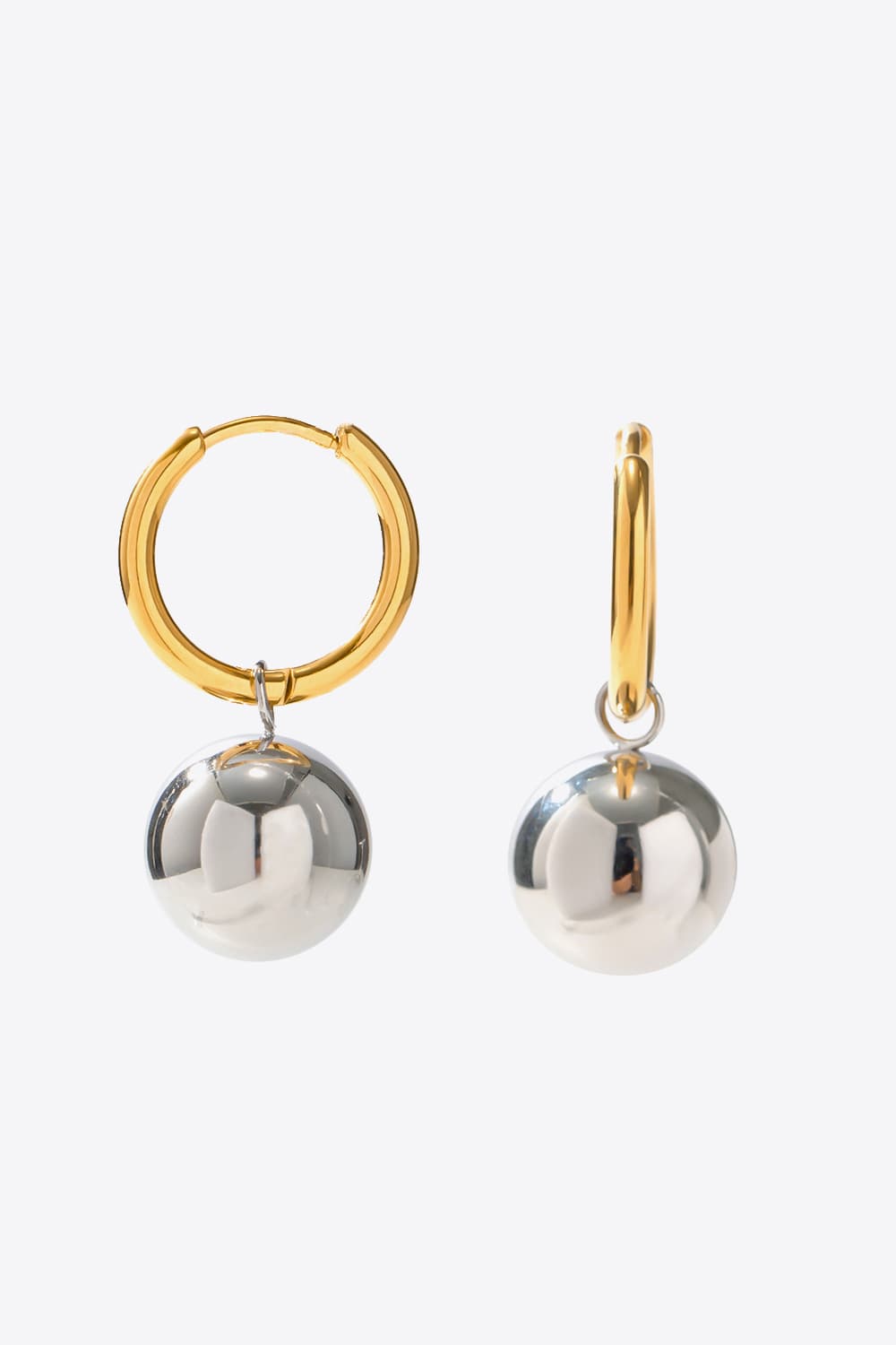 18K Gold-Plated Copper Ball Drop Earrings - Earrings - FITGGINS