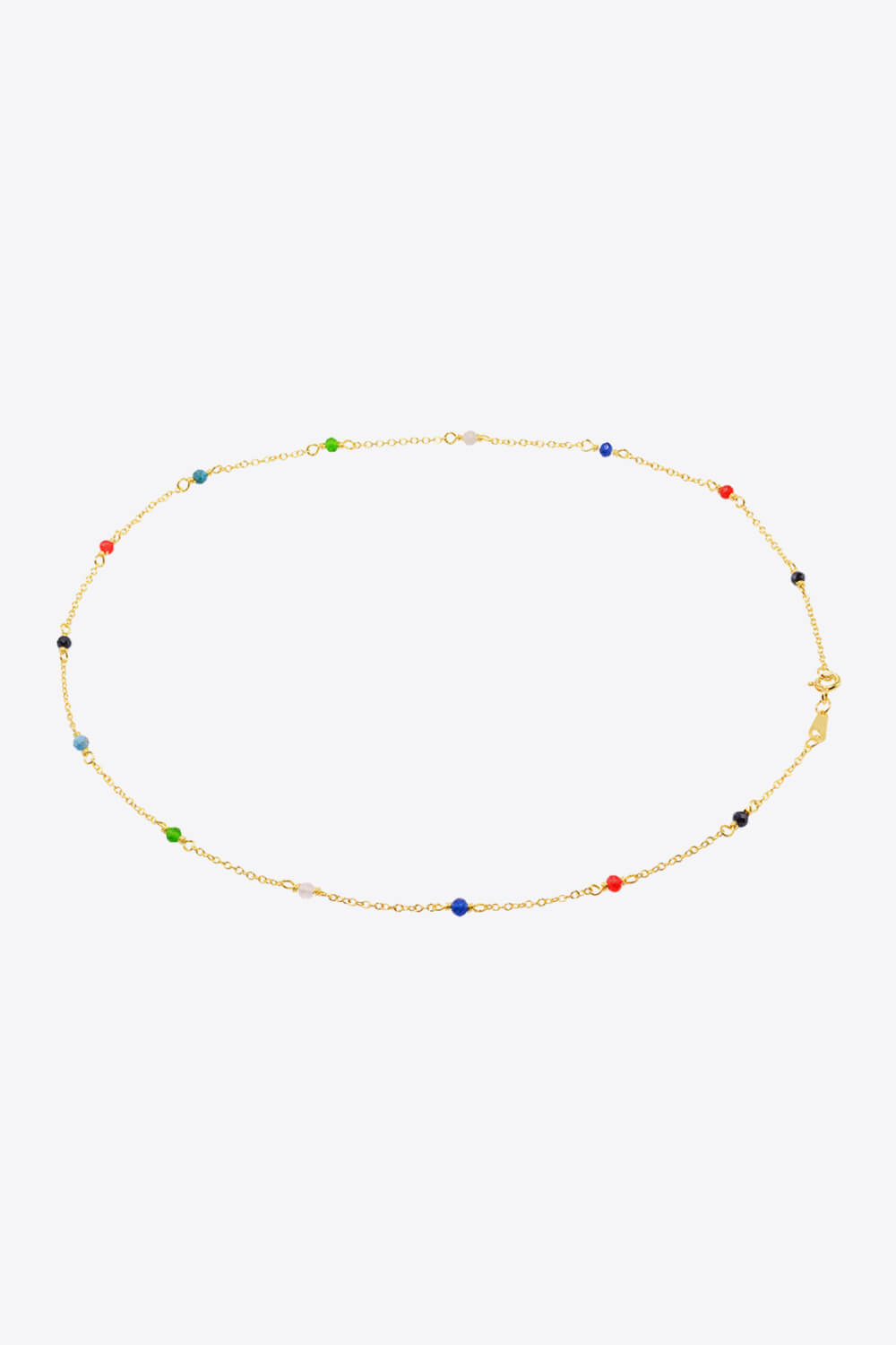 18K Gold-Plated Multicolored Bead Necklace - Necklaces - FITGGINS