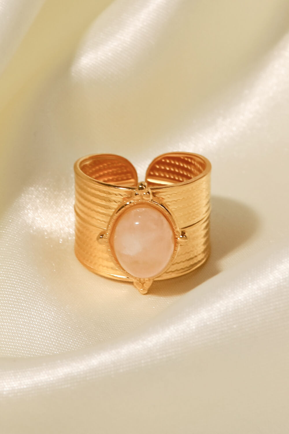 18K Gold-Plated Wide Open Ring - Rings - FITGGINS