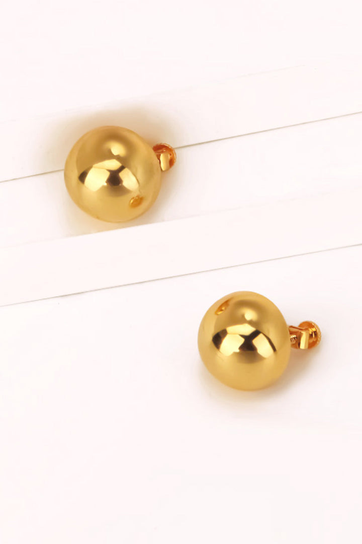 18K Gold Plated Ball Stud Earrings - Earrings - FITGGINS