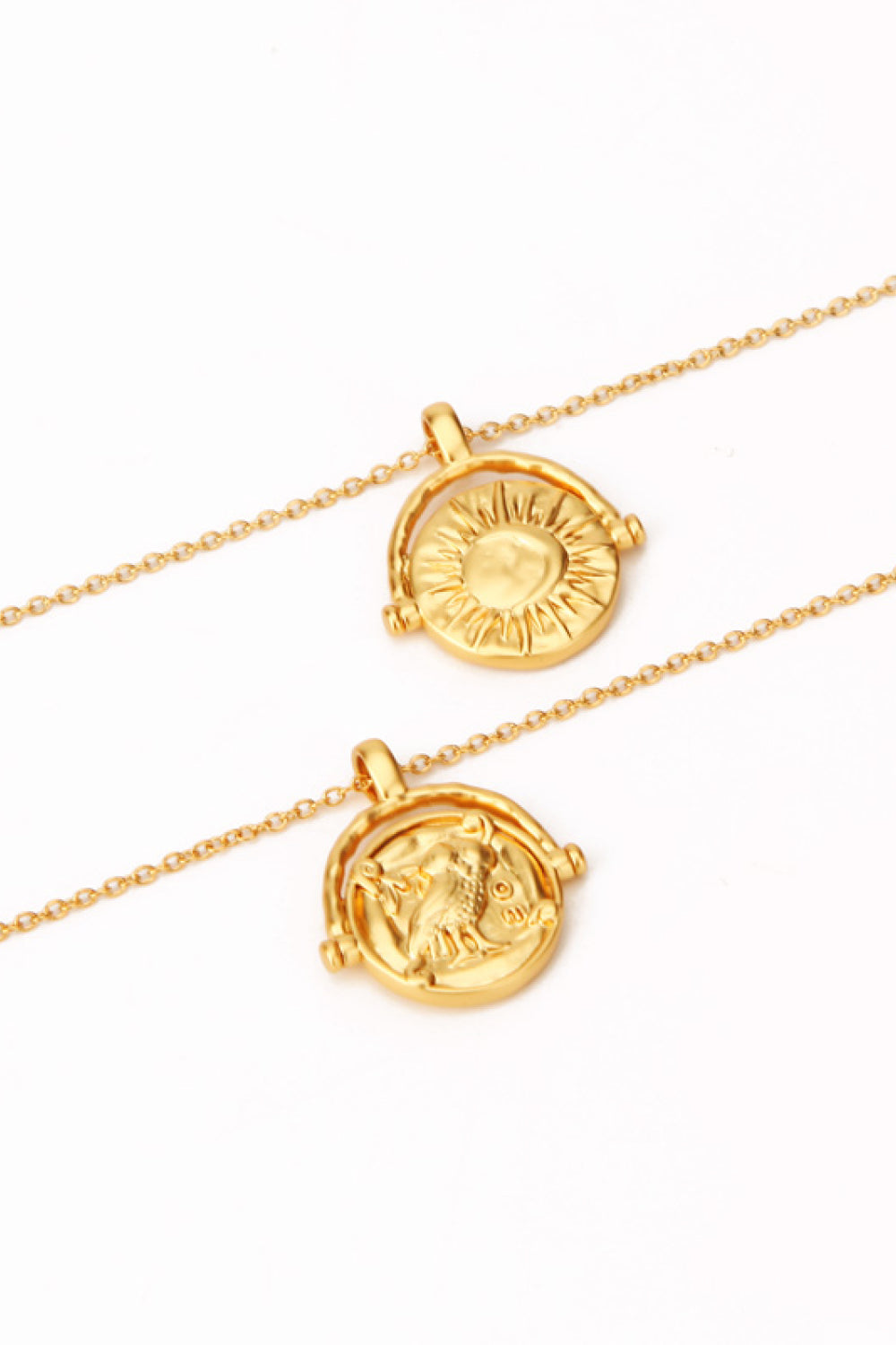 18K Gold-Plated Brass Double Sided Wear Necklace - Necklaces - FITGGINS