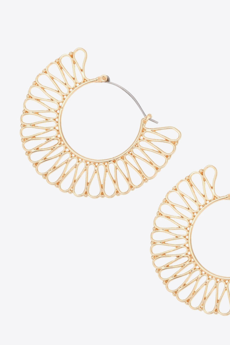 18K Gold-Plated Cutout Earrings - Earrings - FITGGINS