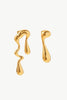 18K Gold Plated Geometric Mismatched Earrings