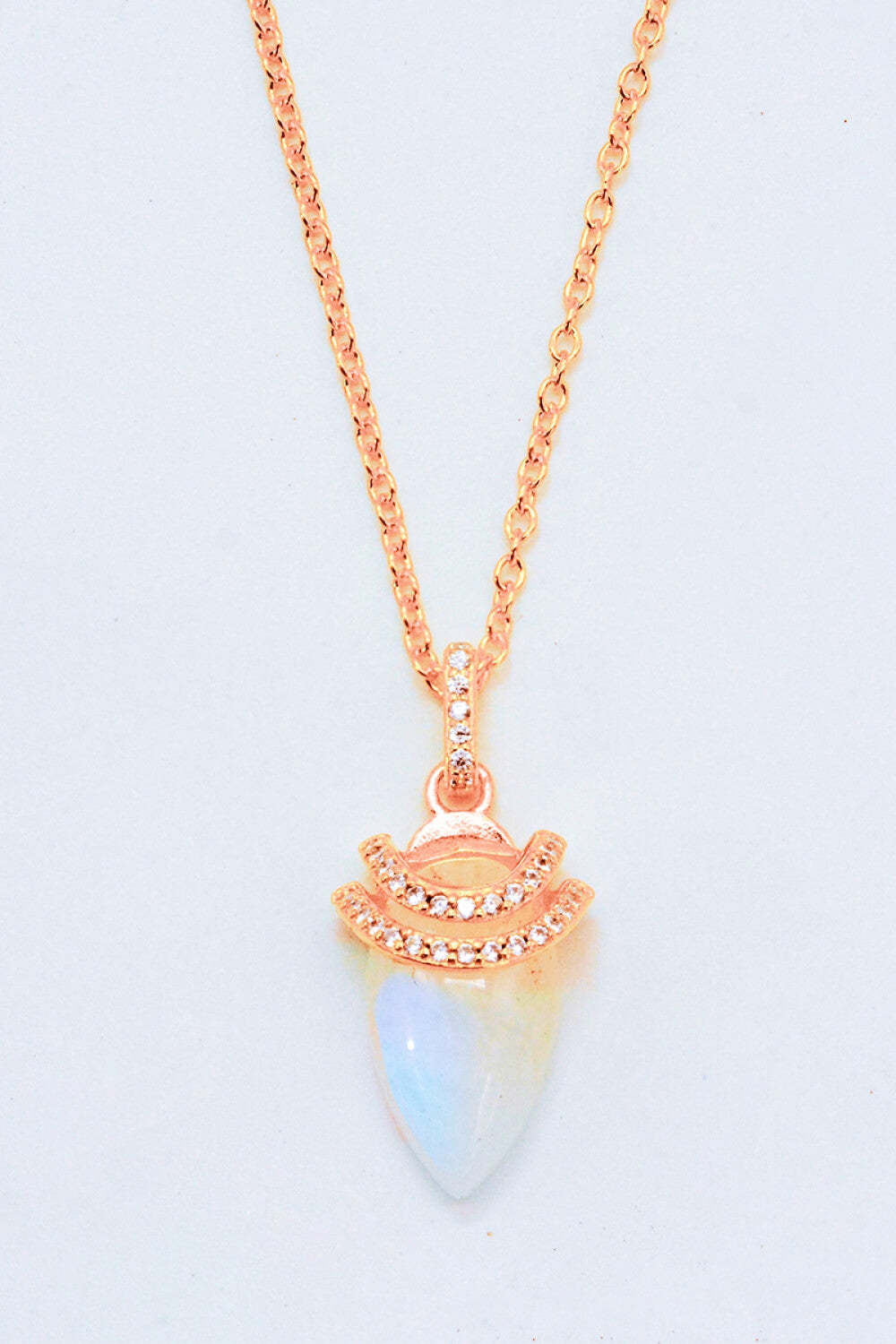 18K Gold-Plated Moonstone Pendant Necklace - Necklaces - FITGGINS
