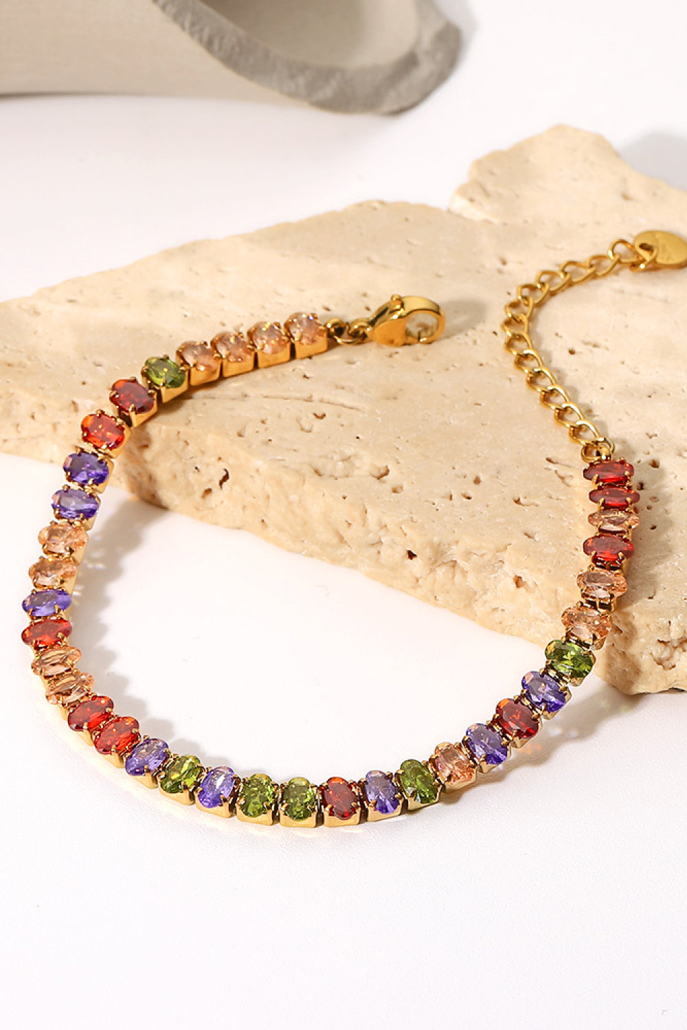 18K Gold Plated Multicolored Zircon Bracelet - Bracelets - FITGGINS
