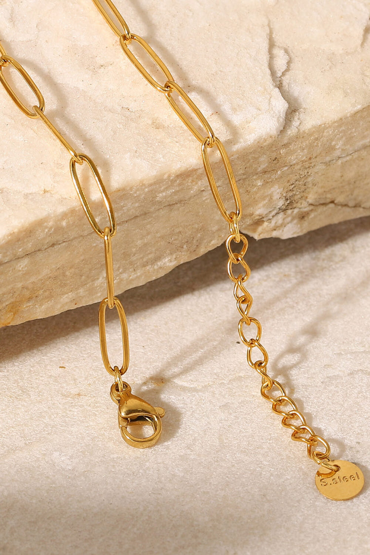 18K Gold Plated Paperclip Chain Bracelet - Bracelets - FITGGINS