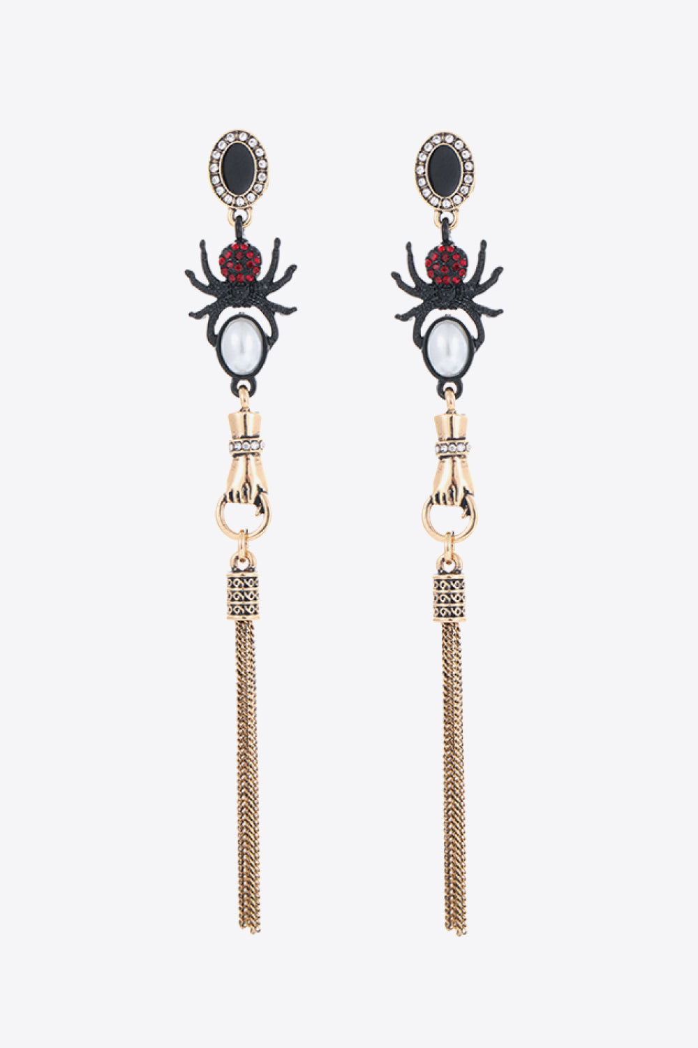 18K Gold-Plated Spider Drop Earrings - Earrings - FITGGINS