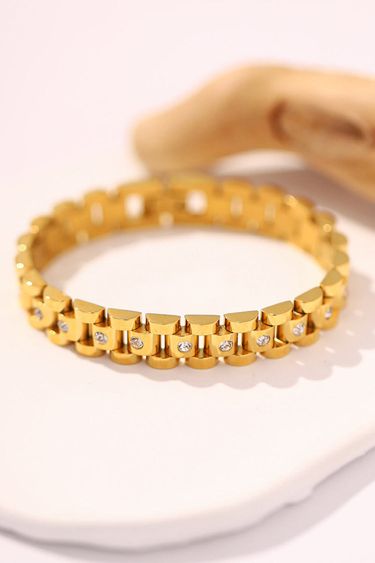 18K Gold-Plated Watch Band Bracelet - Bracelets - FITGGINS