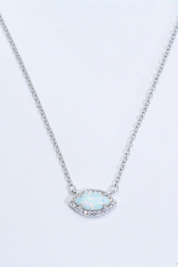 18k Rose Gold-Plated Opal Pendant Necklace - Necklaces - FITGGINS