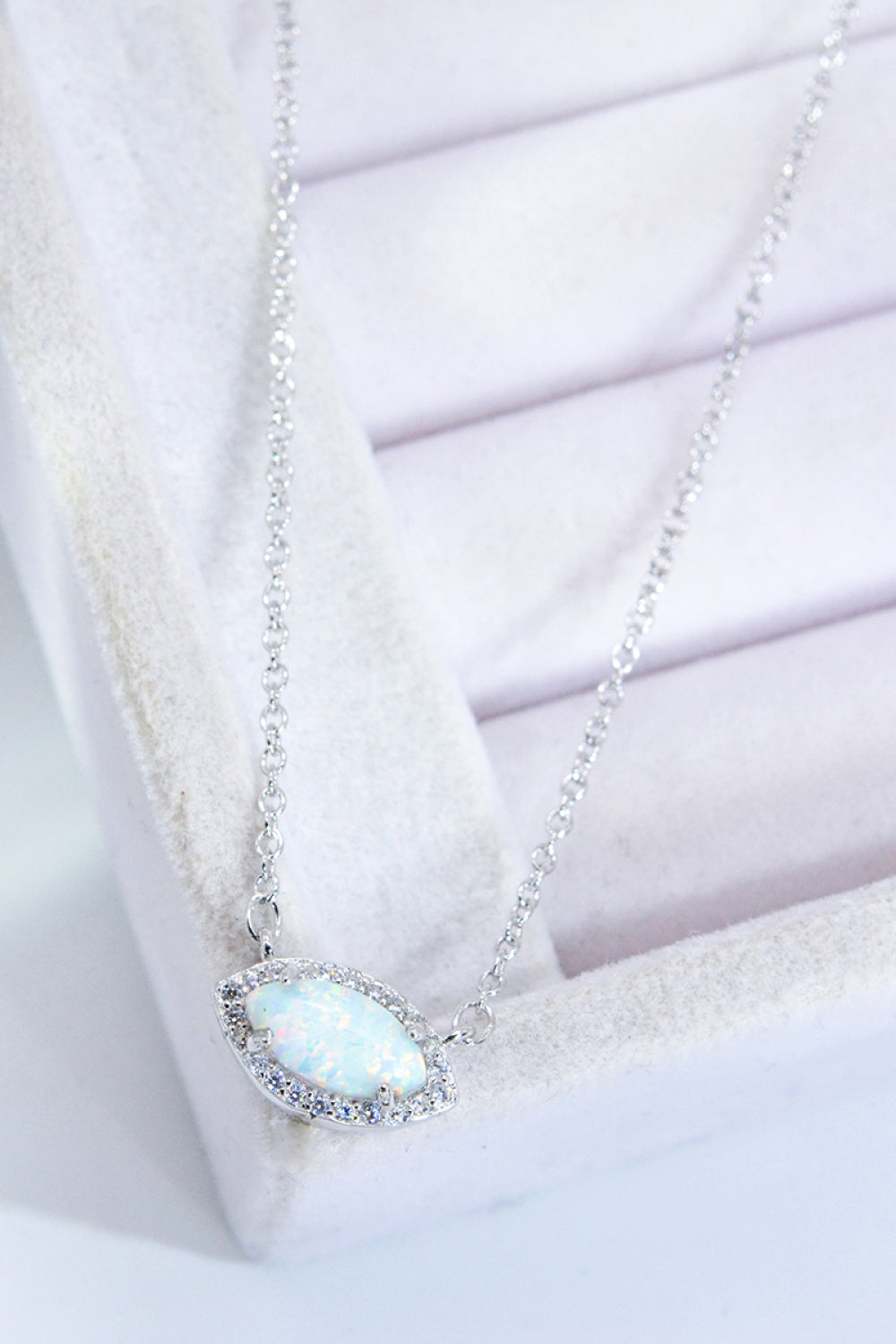 18k Rose Gold-Plated Opal Pendant Necklace - Necklaces - FITGGINS