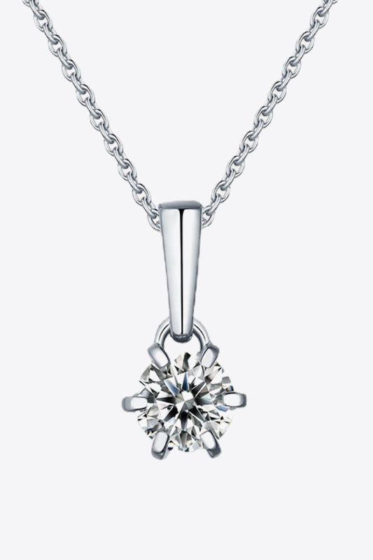 2 Carat 6-Prong Moissanite Pendant Necklace - Necklaces - FITGGINS