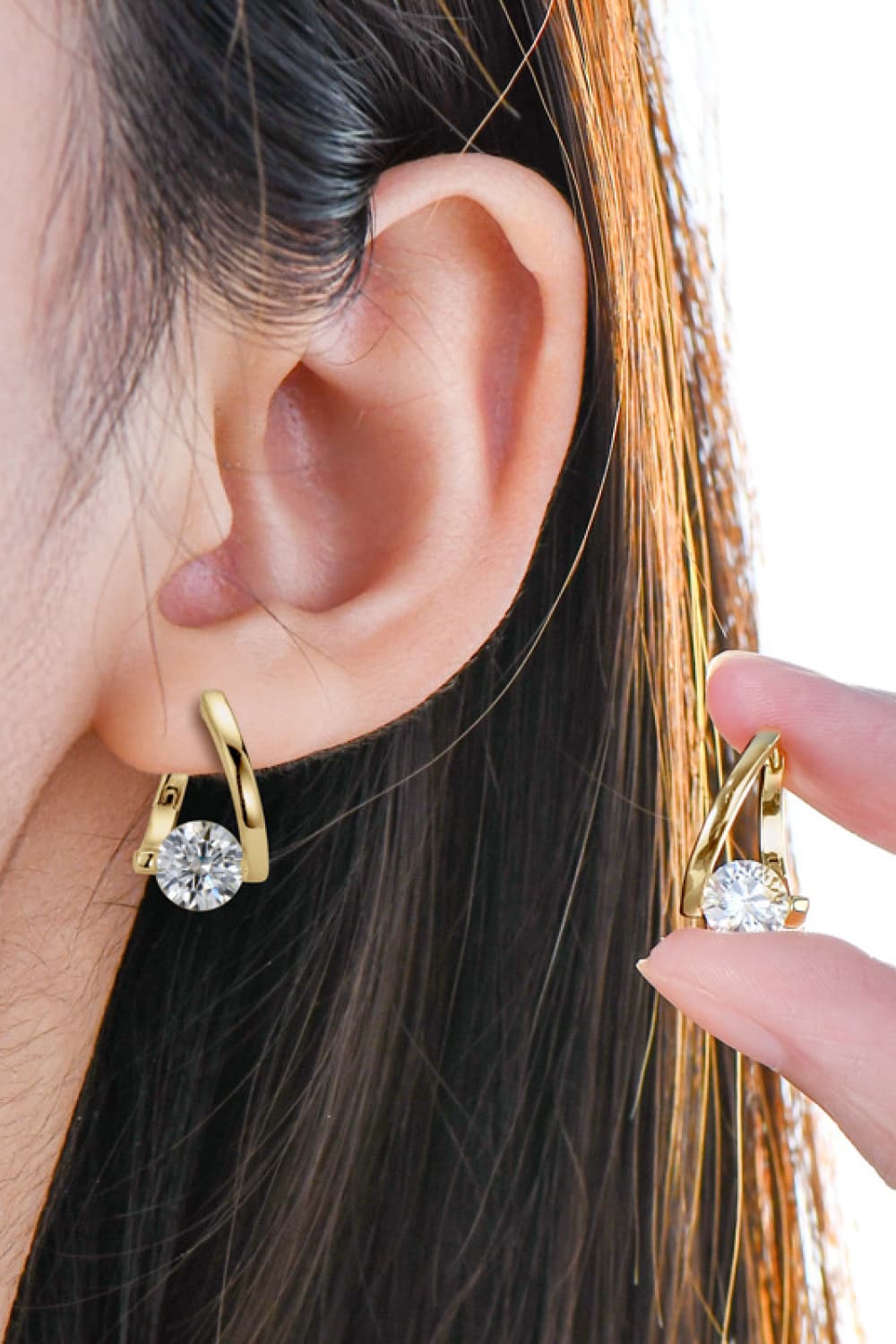 2 Carat Moissanite 925 Sterling Silver Heart Earrings - Earrings - FITGGINS